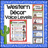 Western Cowboy Classroom Decor Voice Levels Chart