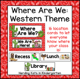 Western Cowboy Classroom Theme Where Are We Signs