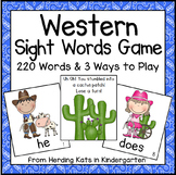 Western Cowboy Sight Word Game