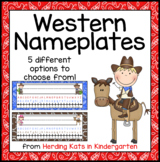 Western Cowboy Name Tags