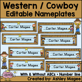 Western Cowboy Themed Nameplate/Deskplate/Nametag