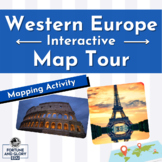 Western Europe Interactive Map Tour - Student Mapping Activity