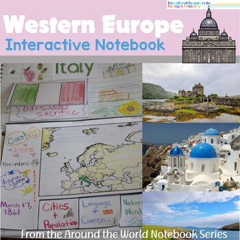 Preview of Western Europe Interactive Notebook