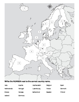 Mapa Europa activity