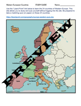 Preview of Western European Countries Study Guide & Quiz