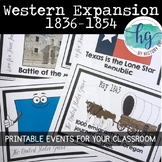 Western Expansion 1836-1854 Timeline Printable for Bulleti