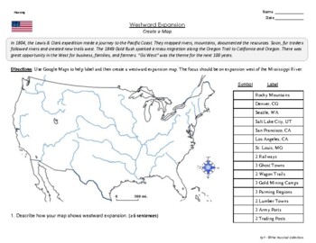 Preview of FREE - Westward Expansion Fun Activity