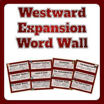Preview of Western Expansion Word Wall