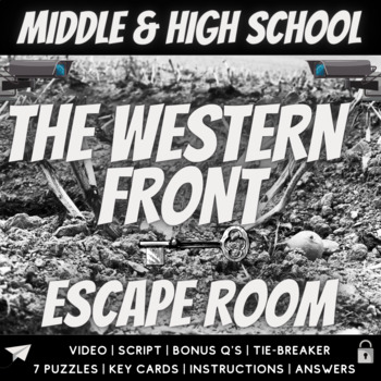 Preview of Western Front WW1  History Escape Room