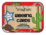 *EDITABLE* Western Labeling Cards