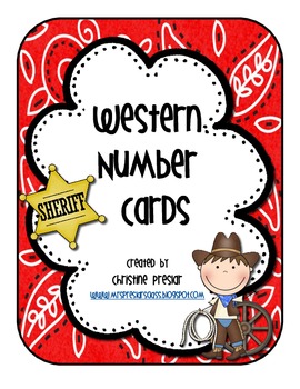 Preview of Western Number Cards