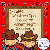 Western Open House Documents & Labels (Editable)