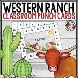 Western Ranch Punch Cards Digital Token Boards with Longhorn