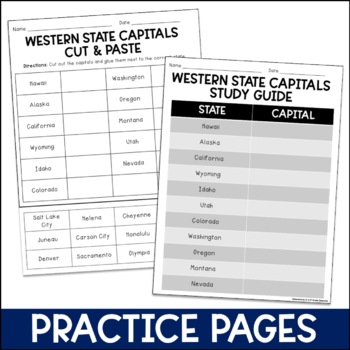 Western Region | State Capitals by Adventures of a 4th Grade Classroom