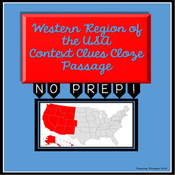 Preview of Western Region of the United States: Cloze Context Clues Passage