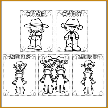 Western Country Cowboy Wedding coloring activity book Printable  Personalized Favor Kids 8.5 x 11 PDF or JPEG TEMPLATE