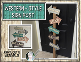 Western Sign Post {Classroom Decor} Perfect for Cowboys an