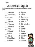 Western States' Capitals Quiz