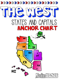 Western States and Capitals Anchor Chart