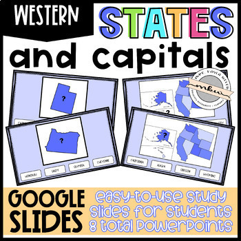 Preview of Western States and Capitals Practice Slides