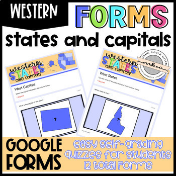 Preview of Western States and Capitals Quizzes