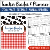 Western Teacher Binder and Planner