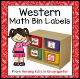 Western Theme Math Manipulative Labels