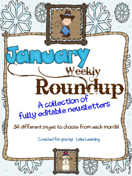 Preview of Western Theme Newsletter Template for January