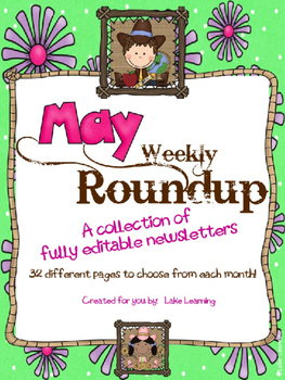 Preview of Western Theme Newsletter Template for May