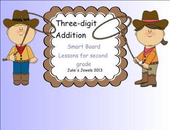 Preview of Western Three-digit Addition Smart Board Program