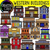 Western Town Buildings {Cowboy Clipart}