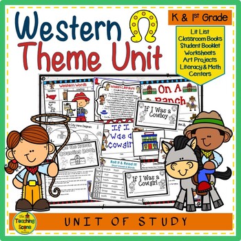 Preview of Western Unit:  Literacy & Math Centers & Activities