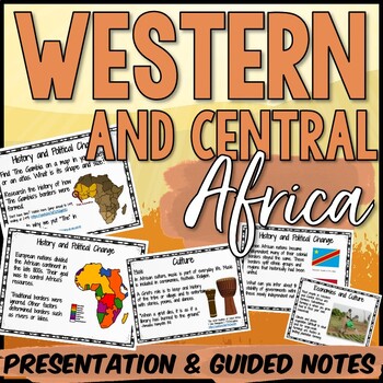 Preview of Western and Central Africa PowerPoint and Guided Notes (Plus Digital Options)