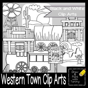 western town coloring pages