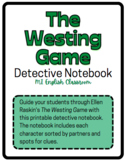 Westing Game Character Notebook printable for student use 