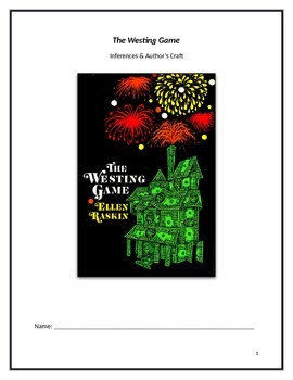 Preview of Westing Game Unit: Inferencing and Author's Craft