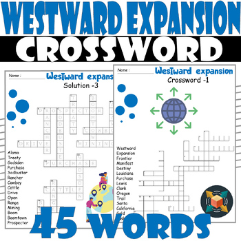 Westward Expans Crossword Puzzle All about Westward Expansion