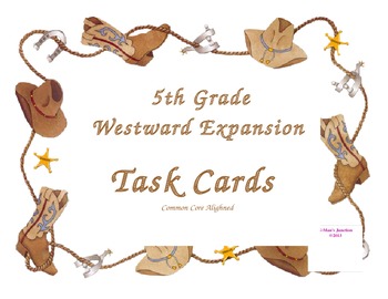 Preview of Westward Expansion 5th Grade Social Studies Task Cards