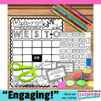 Preview of Westward Expansion BINGO Game : Social Studies Game 3rd 4th 5th Grades