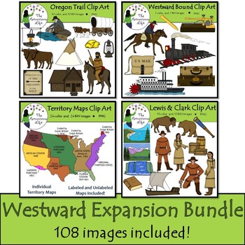 Preview of Westward Expansion Clip Art Bundle