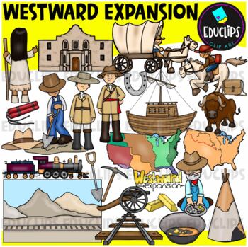 Preview of Westward Expansion Clip Art Set {Educlips Clipart}