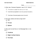 Westward Expansion Common Core Quiz