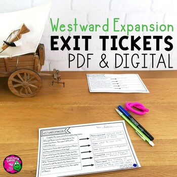 Preview of Westward Movement & Expansion Exit Tickets Set - Digital & Printable