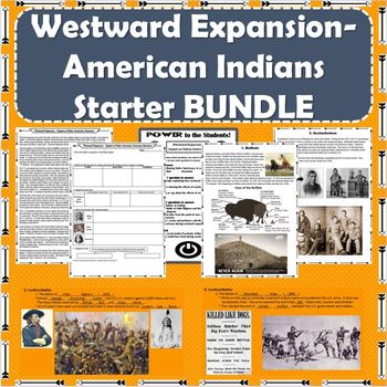 Preview of Westward Expansion - Impact on American Indians Starter BUNDLE