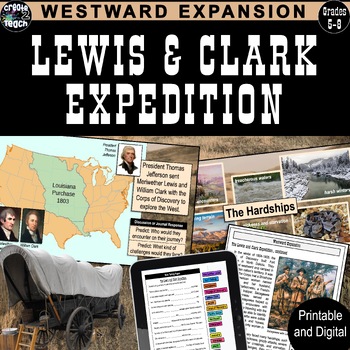 Preview of Westward Expansion: Lewis & Clark Expedition Lessons & Activities, Print/Digital