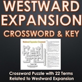 Westward Expansion (Manifest Destiny) - Crossword Puzzle with Key