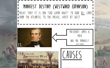 Preview of Westward Expansion ( Manifest Destiny) Presentation 8th Grade TEKS