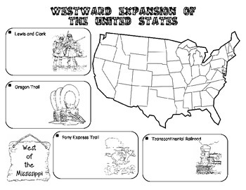 Westward Expansion Map by Once Upon a Creative Classroom | TpT