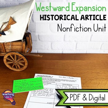 Preview of Westward Expansion Historical Person Nonfiction Article Research & Writing Unit