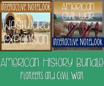 Preview of Interactive Notebook Bundle -Westward Expansion AND Civil War w/Reading Passages